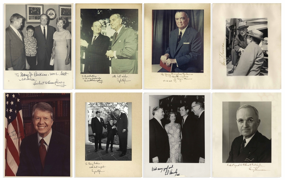 Large Lot of Presidential Signed Photos & Memorabilia - From Harry Truman to George H.W. Bush, Including U.S. Flag That Flew Over the Capitol on the Day of Gerald Ford's Inauguration